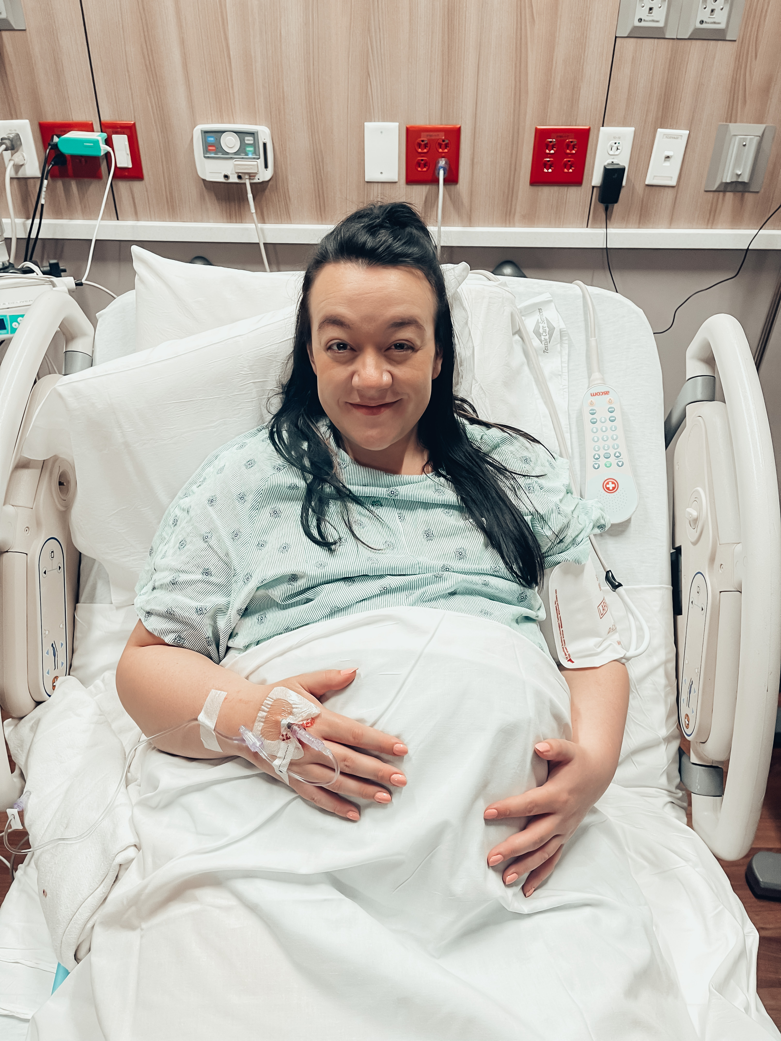 first time mother anxiously awaiting to be induced into labor